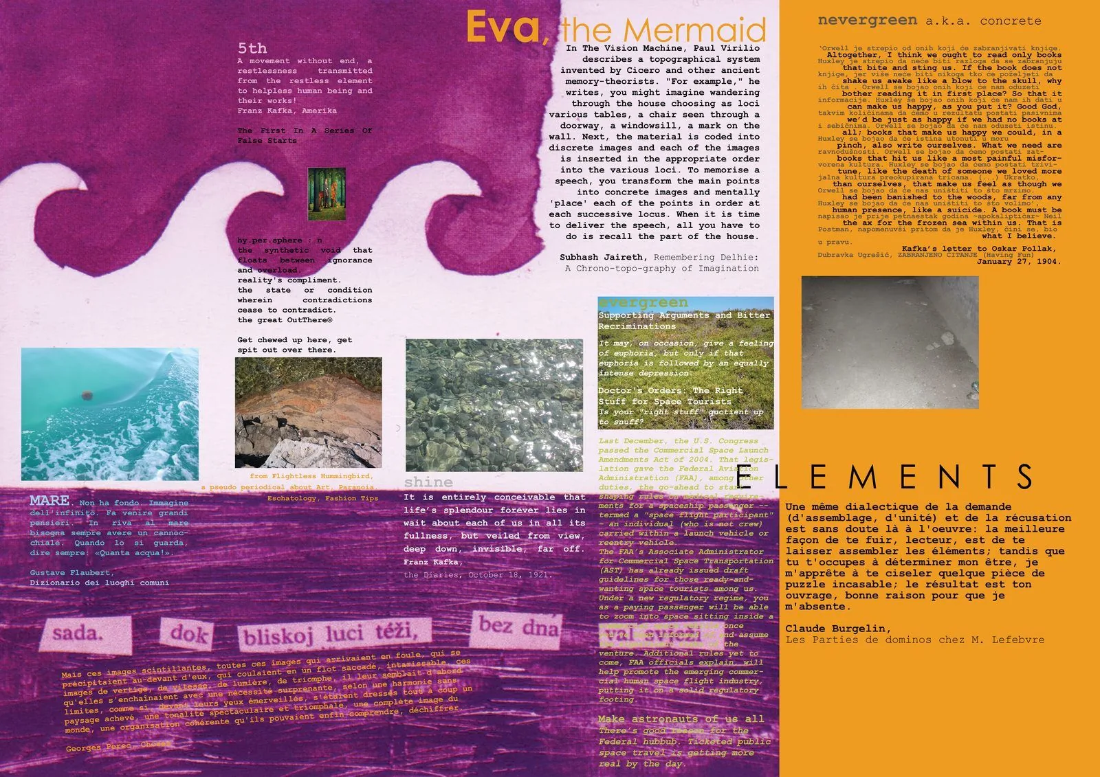 Eva the Mermaid — visual essay / collage