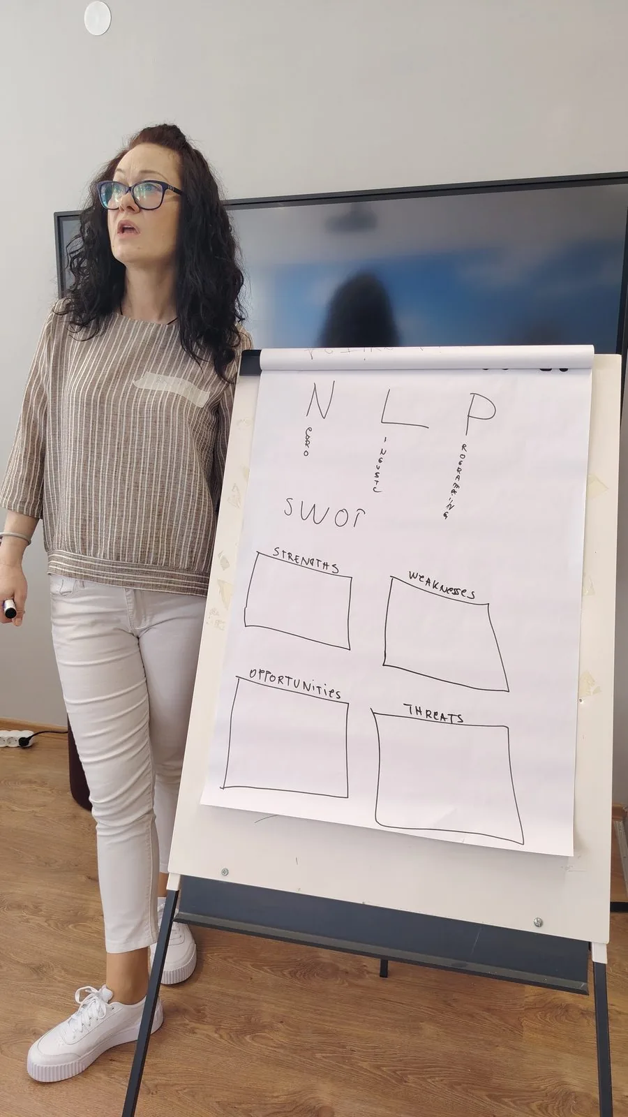 Participants during a creative task